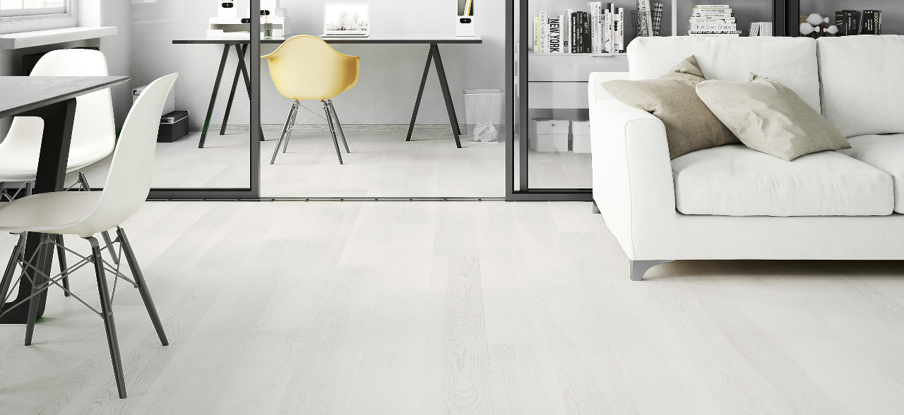 White wood flooring, white oak flooring - Barlinek